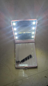 Small portable Folding Makeup Mirror with led Lights