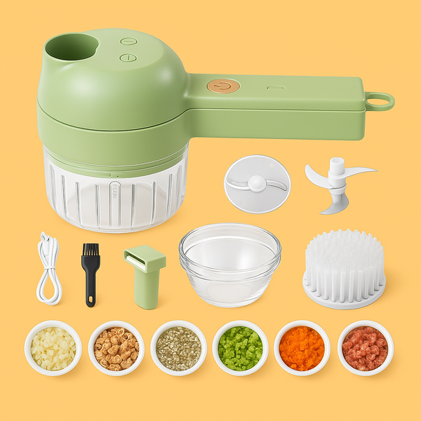 4 in 1 Portable Electric Vegetable Cutter Set