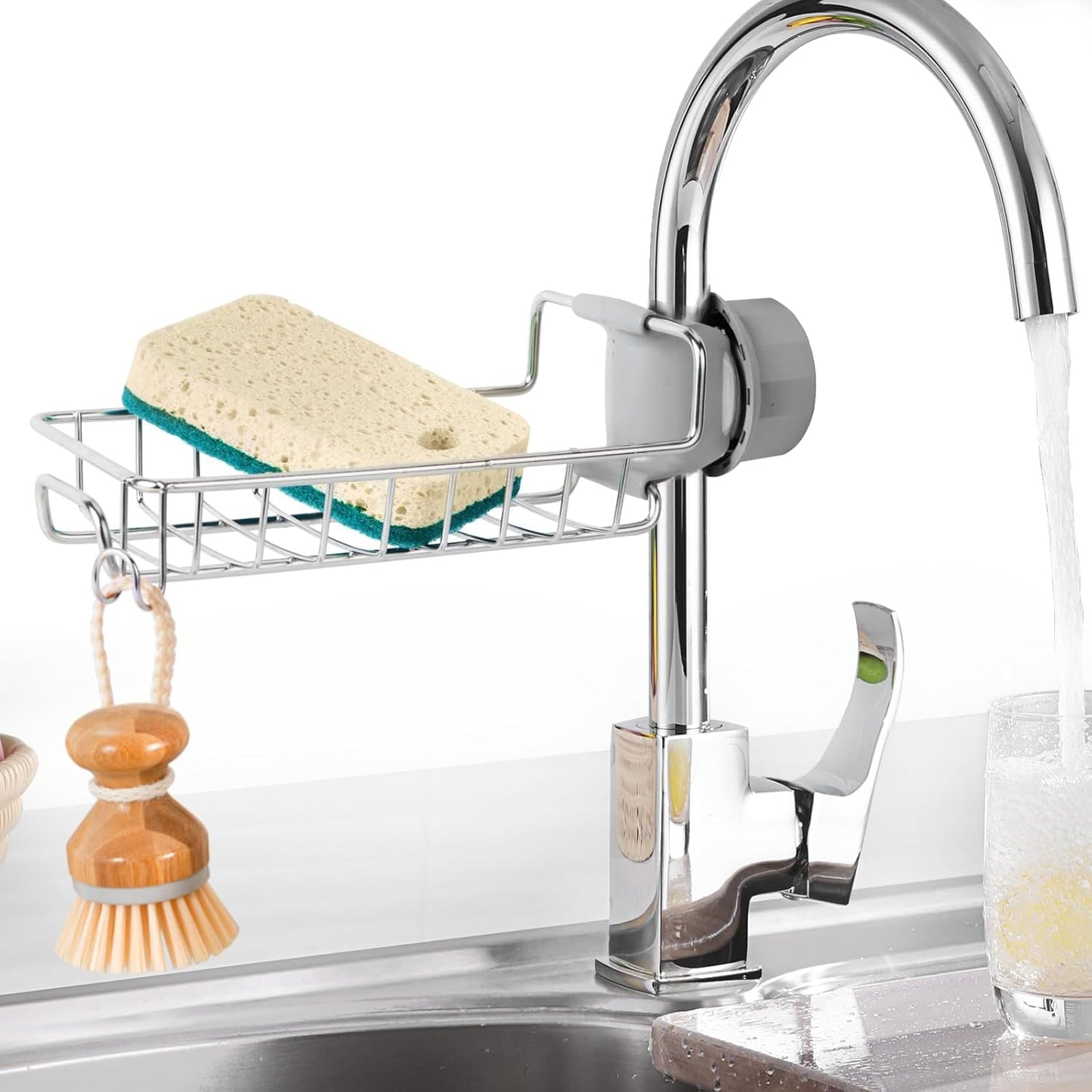 Storepheus SinkMate™ Over-Faucet Sponge Holder